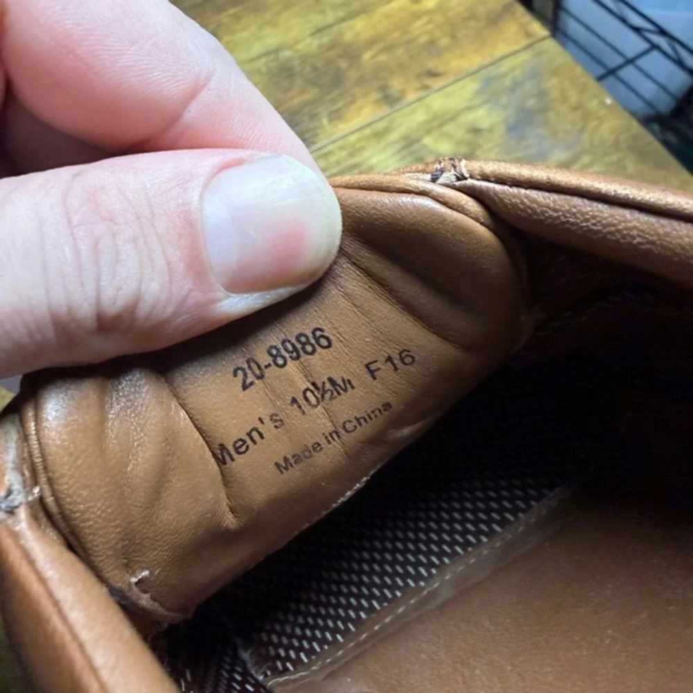 Johnston & Murphy‎ XC4 Brown Sheepskin Leather Waterproof Oxfords Mens 10.5M